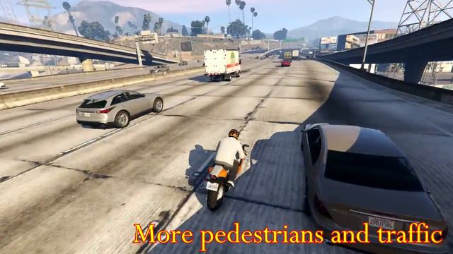GTA 5 More pedestrians and traffic - Больше трафика и населения смотреть онлайн