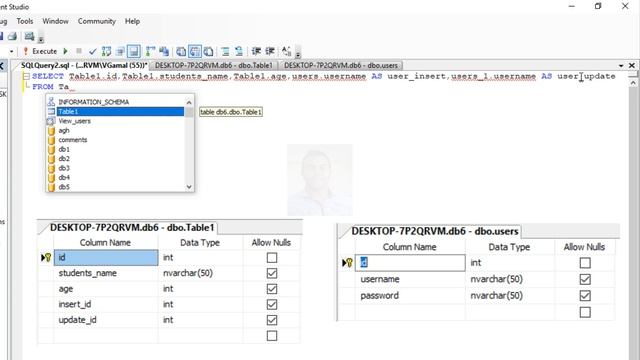 How to join table with another table twice(inner join-outer join) in SQL server смотреть онлайн