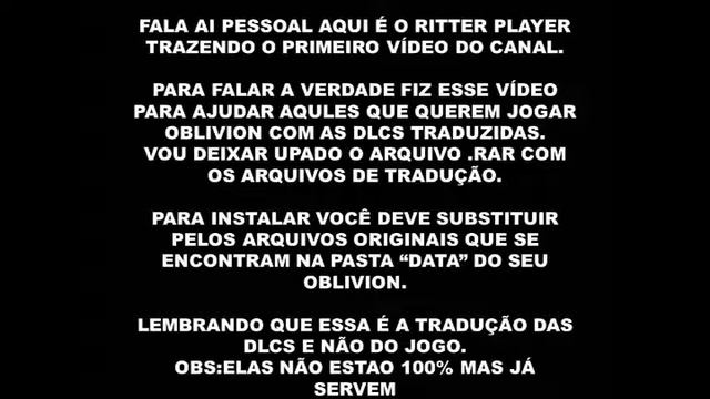 Tradução PTBR DLCs The Elder Scrolls IV Oblivion смотреть онлайн