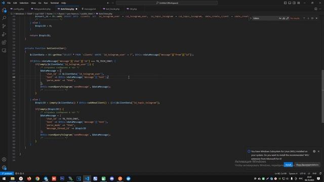 Разработка Telegram бота для технической поддержки на PHP смотреть онлайн