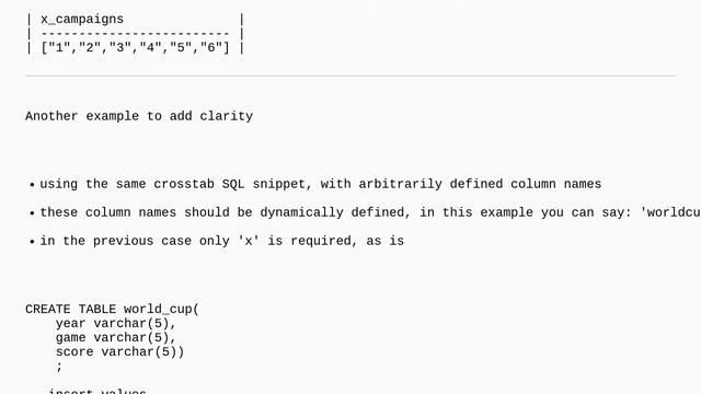 What is the most efficient way, to create this output, from a single SQL table? смотреть онлайн