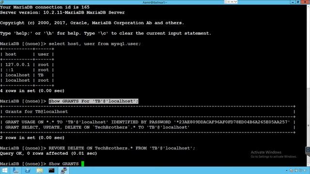 How to use REVOKE statement in MariaDB - MariaDB Admin Tutorial смотреть онлайн