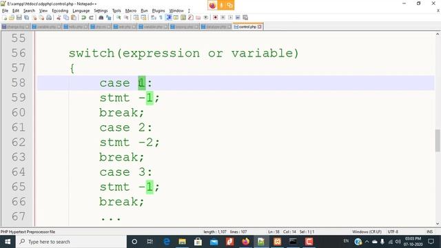 if.else.if ladder statements in PHP | Switch case in PHP смотреть онлайн