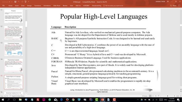 برمجة 1 - محاضرة رقم 1 : مقدمة عن الكمبيوتر وبرامج الكمبيوتر | فصل (1) - درس (1) смотреть онлайн