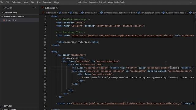 How to create an Accordion with Bootstrap 5 смотреть онлайн