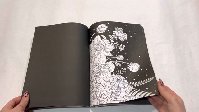 Обзор раскраски CocoWyo «100 midnight flowers» смотреть онлайн