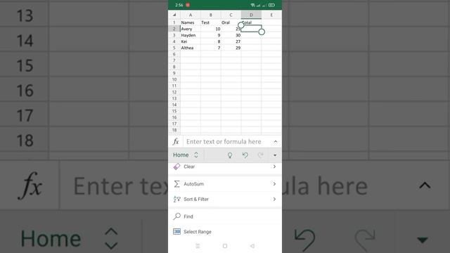 Sample basic calculation of numbers using excel in your mobile phones. смотреть онлайн