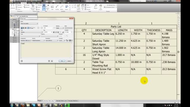 Showing Total Mass on an Autodesk Inventor Drawing смотреть онлайн