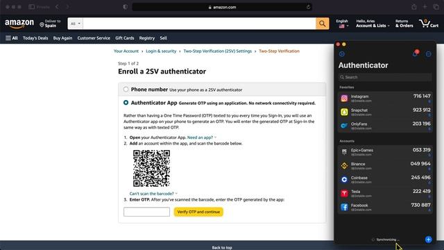 How to set up two-step verification for Amazon using Authenticator App смотреть онлайн