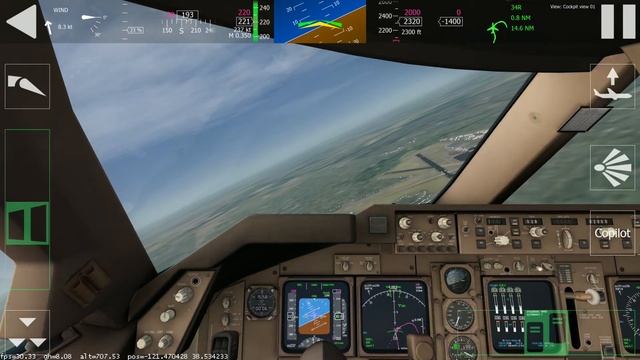 (Outdated) Aerofly FS 2020 mobile: B747 takeoff and landing (LNAV/VNAV approach) смотреть онлайн