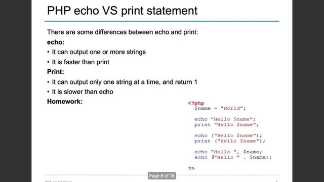 PHP String and Number Functions смотреть онлайн