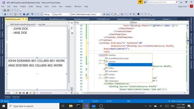 WPF Bind XML Data To TreeView and ListView -GridView Using XMLDataProvider смотреть онлайн