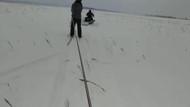 На лыжах за мотособакой