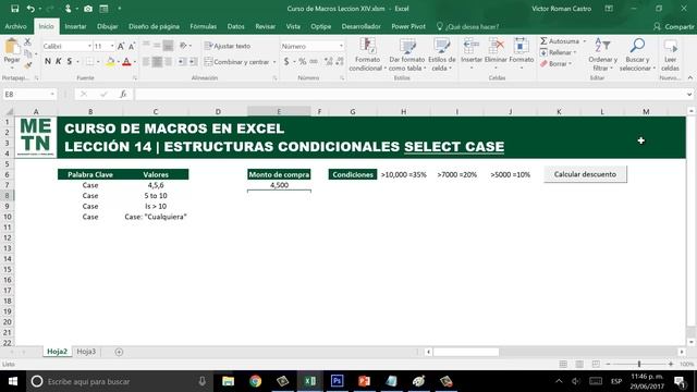 Curso de Macros | Estructura Select Case | Lección 14 смотреть онлайн