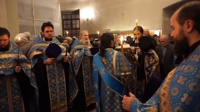 Всенощное бдение праздника Введения во храм Пресвятой Богородицы 3.12.18 смотреть онлайн