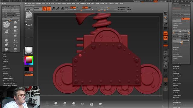 20. Zbrush. "Проект Робот"-детализация бронеплиты. Уроки самообучения. смотреть онлайн