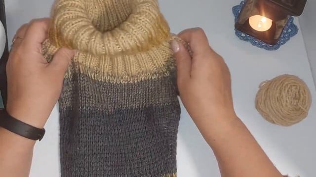 Вязание из остатков пряжи/2 Манишка спицами смотреть онлайн