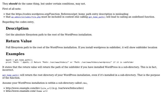 Wordpress: What's the difference between get_home_path() and ABSPATH? смотреть онлайн