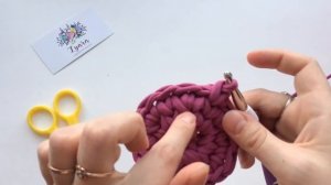 Видеоурок, Мастер-класс. Корзина из трикотажной пряжи крючком