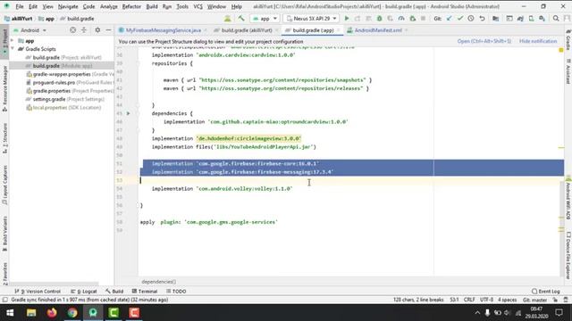Android Studio 'da FCM (Firebase Cloud Messaging) İle Bildirim gönderme смотреть онлайн
