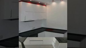 Идеи белой кухни с чёрной столешницей