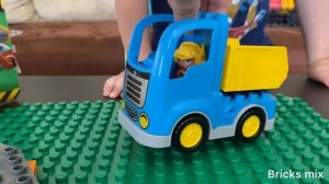 Обзор Лего дупло 10812 строительная техника/ Глеб собирает Лего дупло