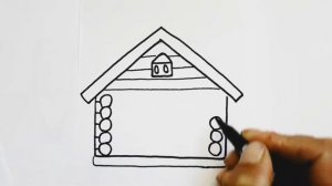 рисунок русскую избу карандашом поэтапно.