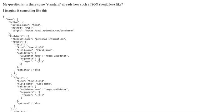 Software Engineering: Does a Form describing JSON "Standard" exist? смотреть онлайн