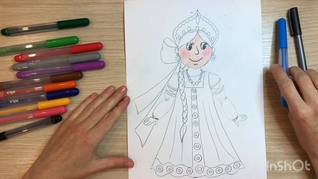 Национальный костюм рисунок для детей. Русский народный костюм рисунок. Женский костюм рисунок. смотреть онлайн