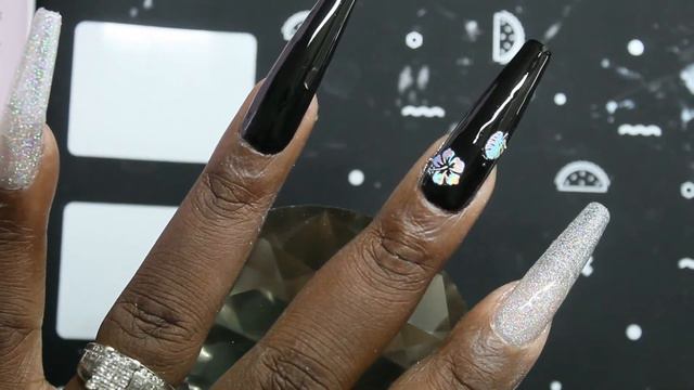 Shein Haul Glitz Order Black and Holo Nails смотреть онлайн