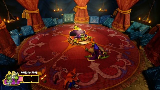 Crash Bandicoot 2 - "Komodo Brothers" BOSS Fight (PS4 N Sane Trilogy) смотреть онлайн