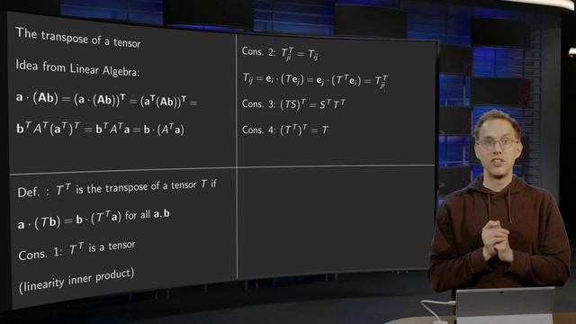 The transpose of a tensor смотреть онлайн