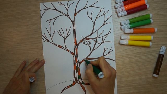 Осеннее дерево рисунок. Рисунок дерево карандашом . Осенние листья рисунок. Рисунки растений смотреть онлайн