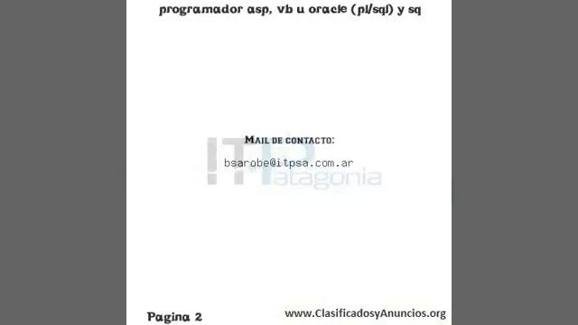 programador asp, vb u oracle (pl/sql) y sq fecha: 23 de septiembre de 2011 смотреть онлайн