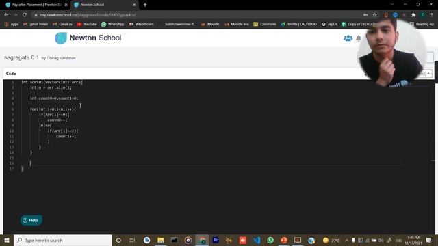 Segregate 0 and 1 | Newton School смотреть онлайн