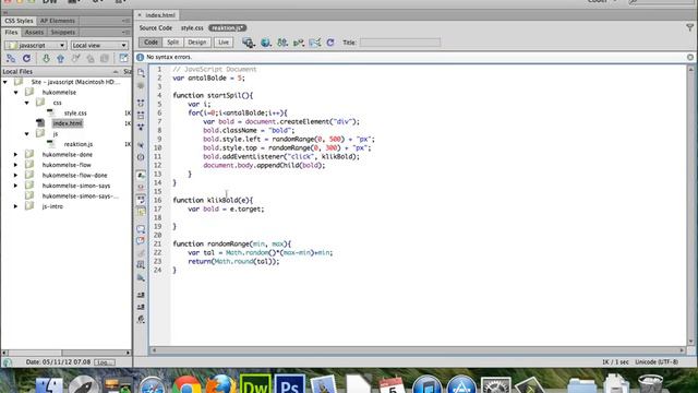 JavaScript reaktionsspil смотреть онлайн
