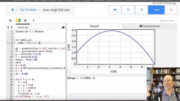 Python Physics Lesson 6: Projectile Motion and Python Functions