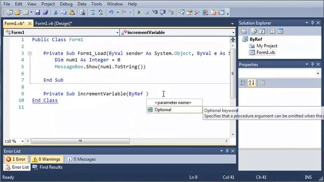 Visual Basic Tutorial - 45 - ByRef смотреть онлайн