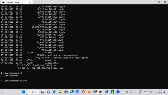 Command line operations in python | cmd | changing directory | running code on cmd смотреть онлайн