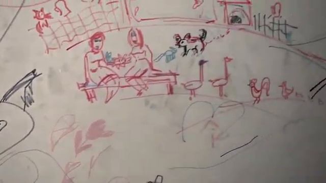Мариуполь - детские рисунки в подвале лицея в Мариуполе. Во время бомбежек. смотреть онлайн