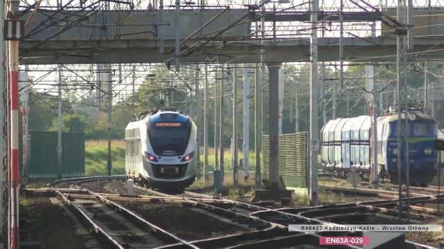 Дневное поездное движение по станции Ополе-западное смотреть онлайн