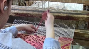 Тканое панно в технике переборного ткачества