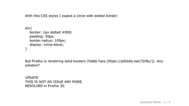 HTML : Circle with dotted or dashed border смотреть онлайн