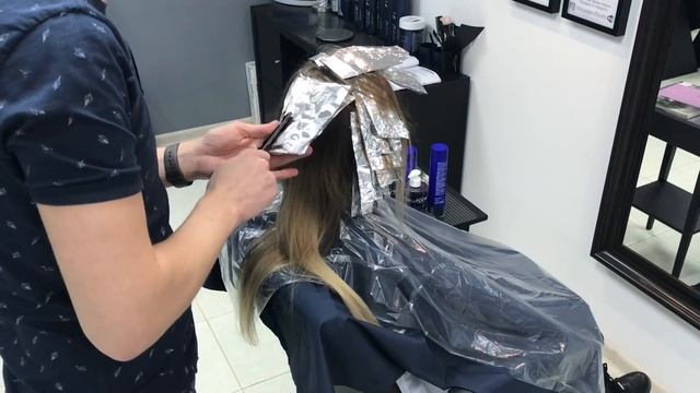 Coloration #64 AirTouch с одновременным окрашиванием корней смотреть онлайн