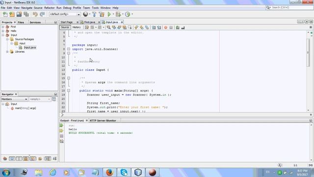 netbeans installation and user input смотреть онлайн