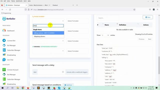 How to Send WooCommerce Order Notification to WhatsApp by BotSailor Webhook Workflow смотреть онлайн