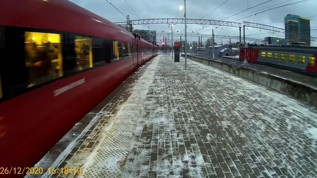 Прибытие электропоезда ( ЭД4МКМ 0005 ) на Павелецкий вокзал Аэроэкспресс смотреть онлайн