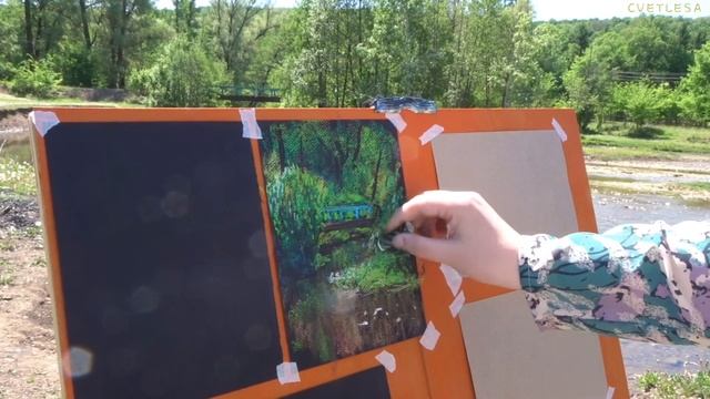 ☀️Пленэр у речки?Рисую масляной пастелью Малевич?Oil pastel смотреть онлайн