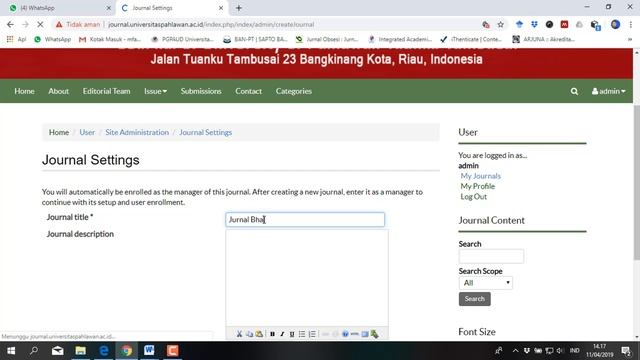 Membuat Jurnal Baru pada OJS 2 pada Website OJS Multi Jurnal смотреть онлайн