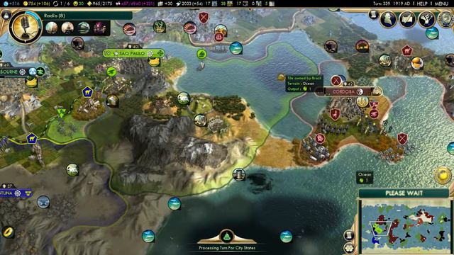 Civilization 5 - Spain Ep31 - Allies With Every City-State! смотреть онлайн